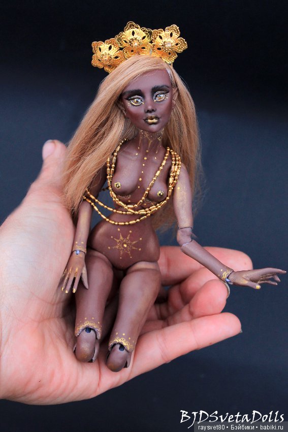 Шоколад с золотом — Авторские шарнирные куклы своими руками: лепка (фото 4)
