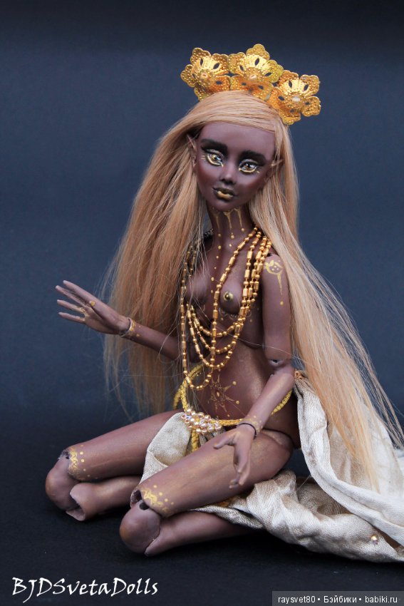 Шоколад с золотом — Авторские шарнирные куклы своими руками: лепка (фото 6)