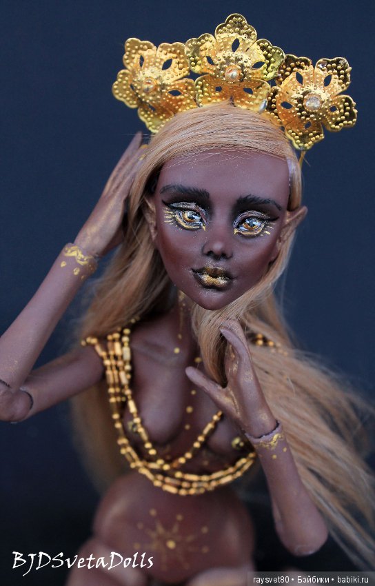 Шоколад с золотом — Авторские шарнирные куклы своими руками: лепка (фото 5)