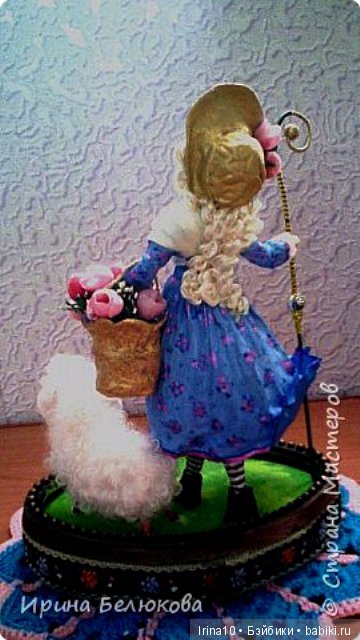 "Фарфоровая" пастушка из ваты