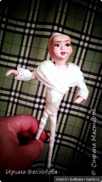 "Фарфоровая" пастушка из ваты