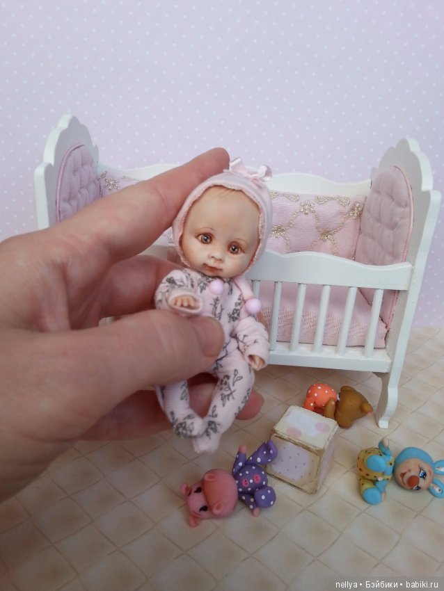 Анютка — Авторские миниатюрные куклы: лепка (фото 6)