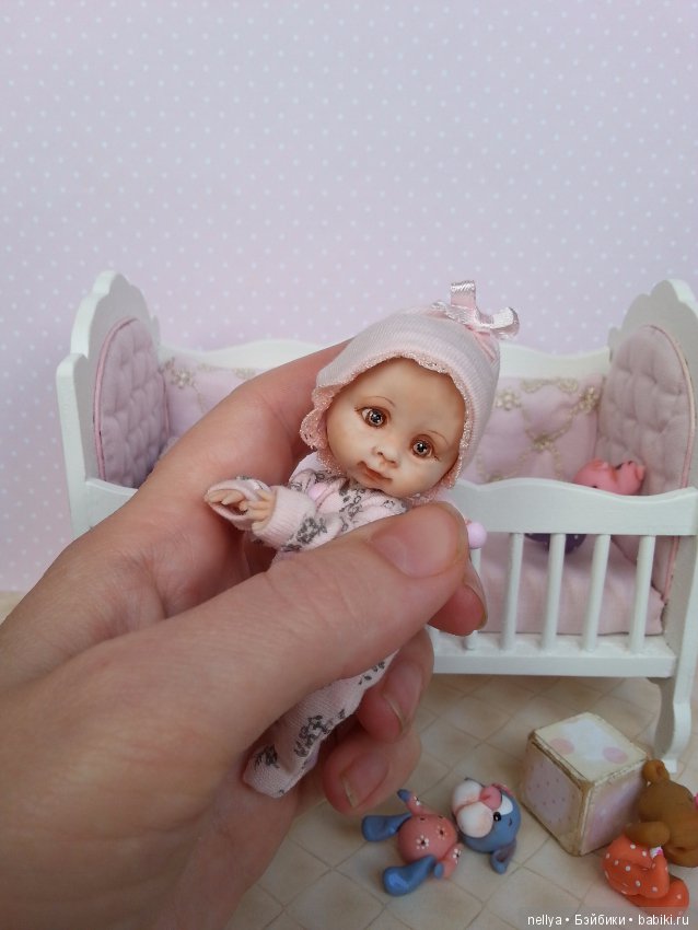 Анютка — Авторские миниатюрные куклы: лепка (фото 9)