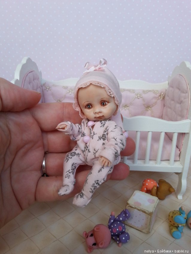 Анютка — Авторские миниатюрные куклы: лепка (фото 4)