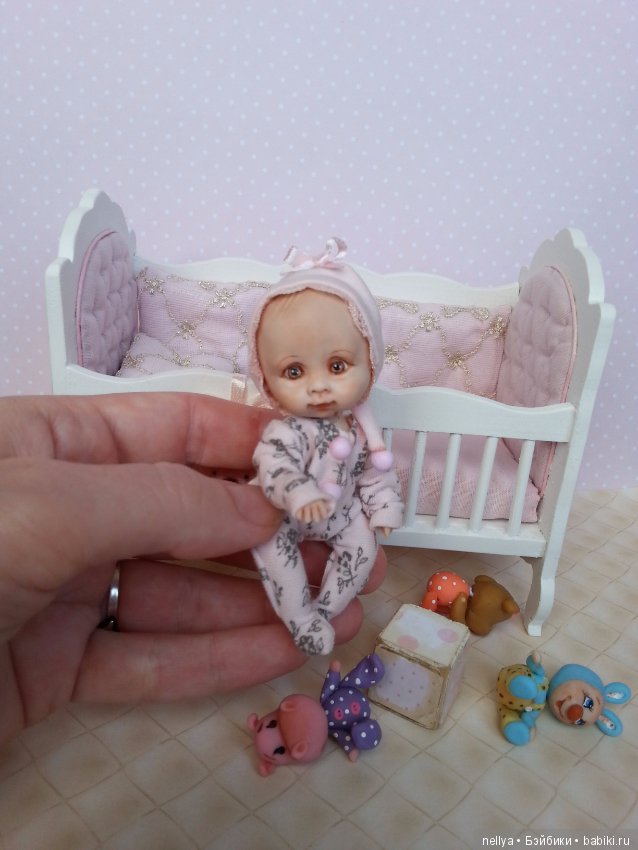 Анютка — Авторские миниатюрные куклы: лепка (фото 5)