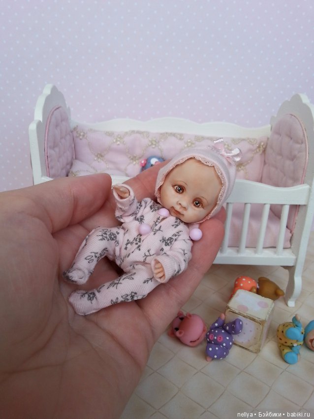 Анютка — Авторские миниатюрные куклы: лепка (фото 7)