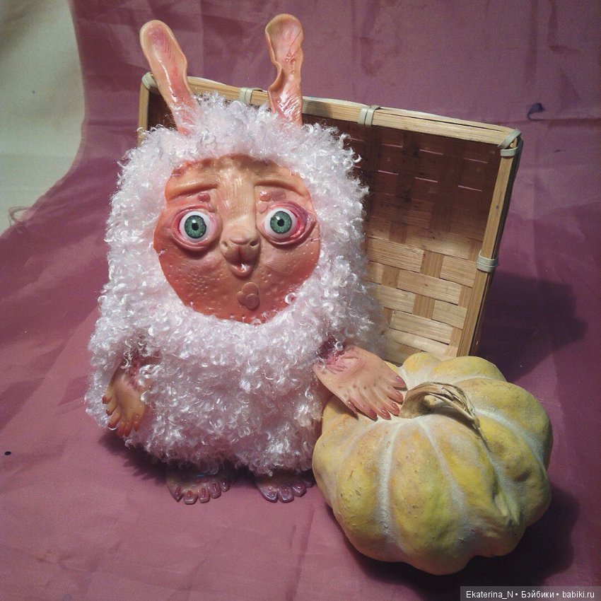 Игрушки в смешанной технике (мех и глина): Арт (фото 3)
