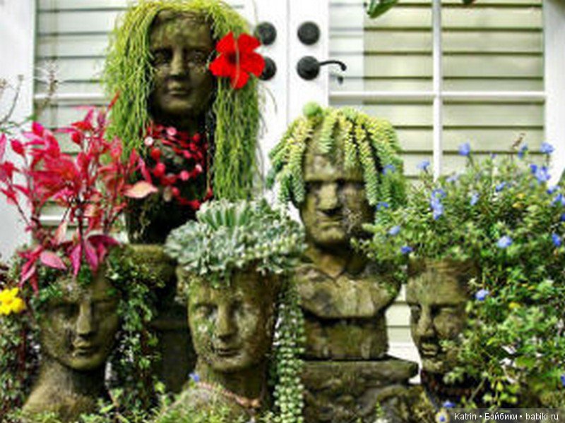 Оригинальные цветочные горшочки