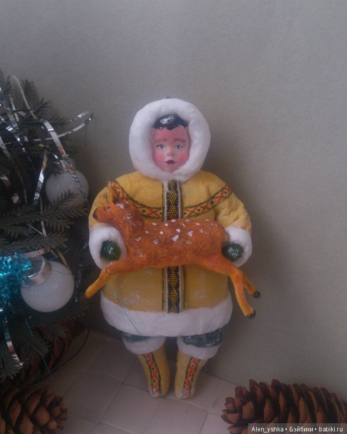 Знакомство с елочными ватными игрушками