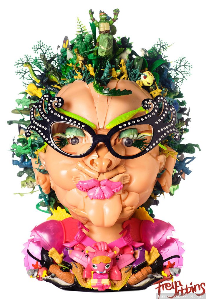 Человекоподобные фигуры из старых кукол от Фрейе Джоббинс (фото 5)