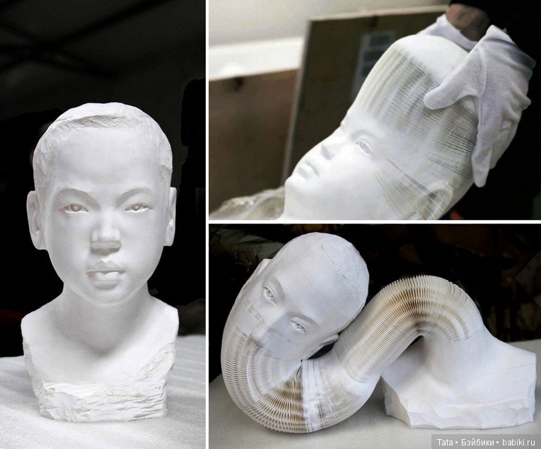 Гибкие бумажные скульптуры от Li Hongbo, Ли Хунбо