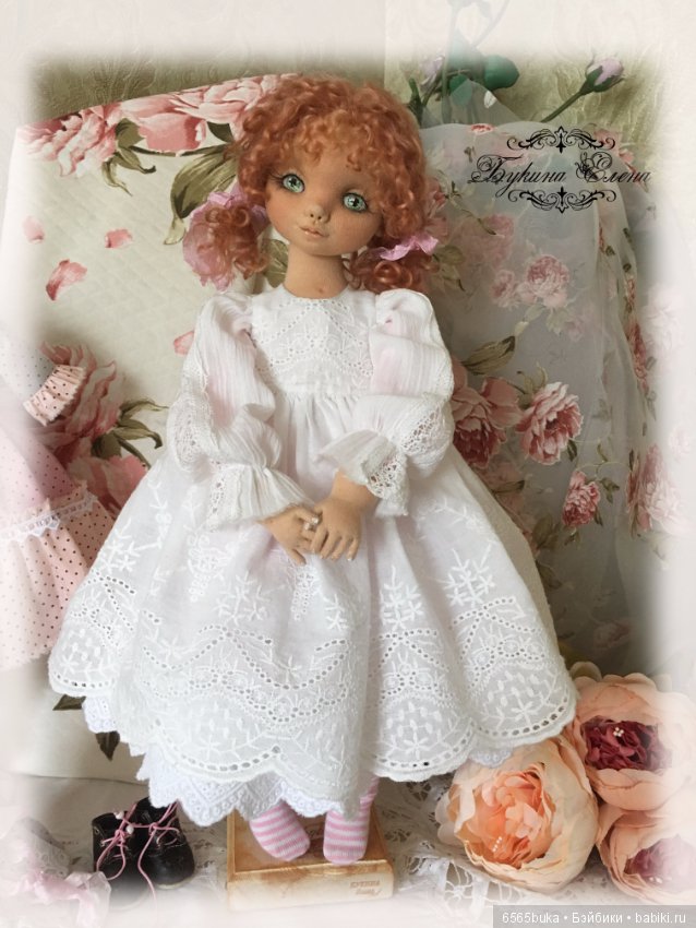 Симочка, коллекционная авторская текстильная кукла (фото 4)