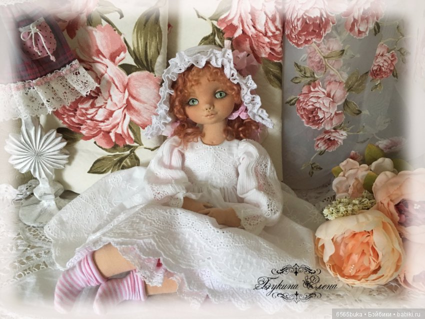 Симочка, коллекционная авторская текстильная кукла (фото 5)