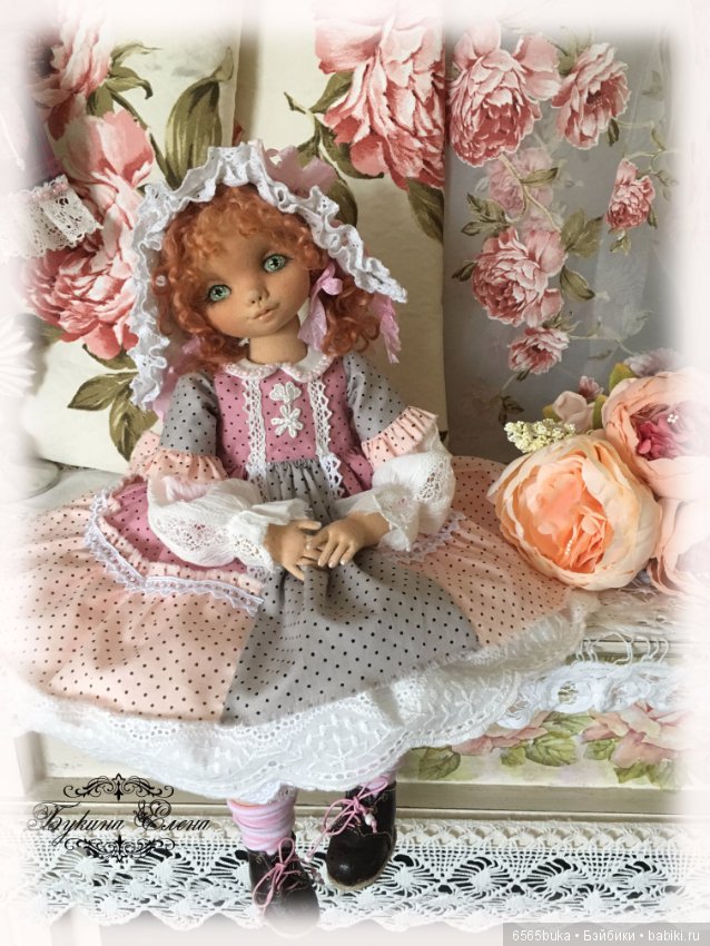 Симочка, коллекционная авторская текстильная кукла (фото 3)