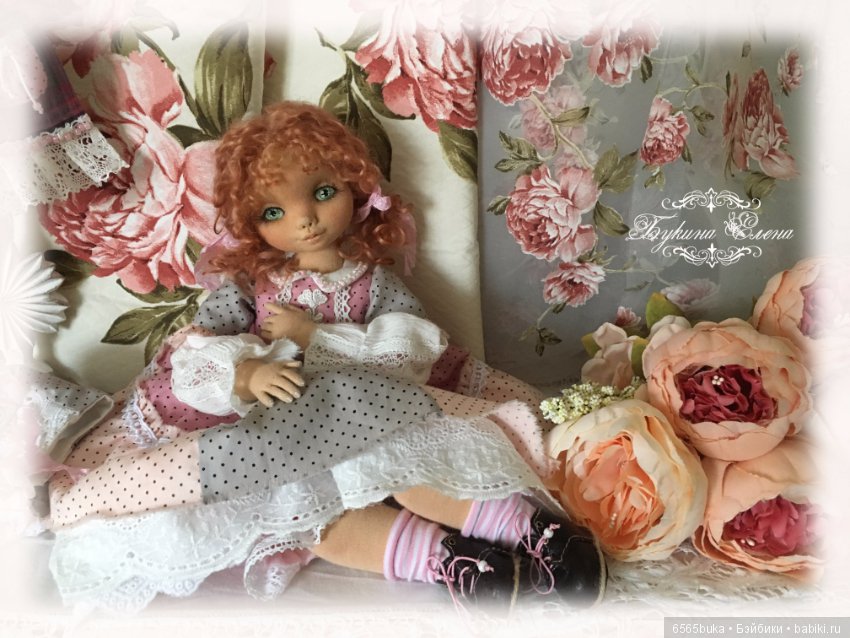 Симочка, коллекционная авторская текстильная кукла (фото 2)