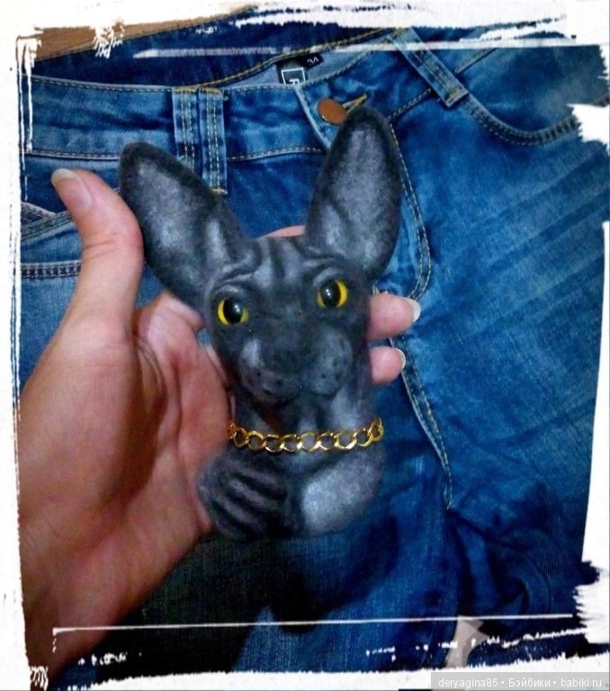 Сфинксоброшь — Валяные игрушки из шерсти: сухое валяние (фото 6)