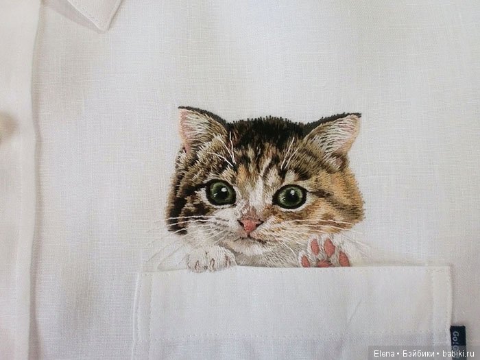 Авторская вышивка Hiroko Kubota, котики (фото 9)