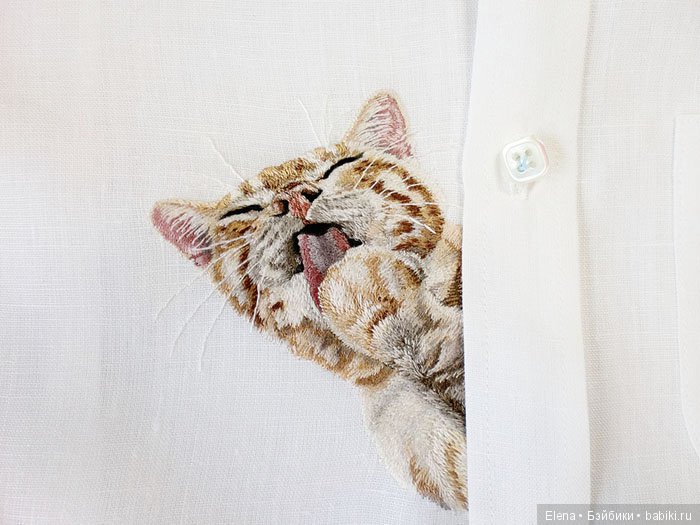 Авторская вышивка Hiroko Kubota, котики (фото 10)