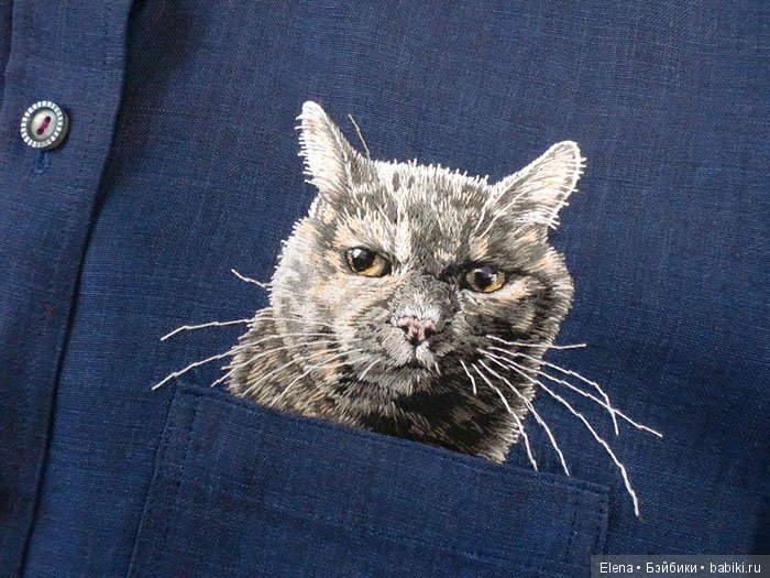 Авторская вышивка Hiroko Kubota, котики (фото 6)