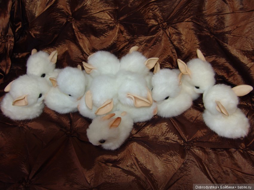 Кролики, авторские игрушки своими руками