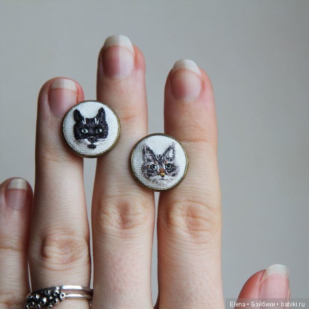 Удивительная мини вышивка собак и кошек Eira Teufel (фото 6)