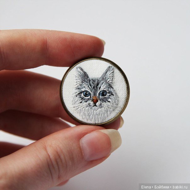 Удивительная мини вышивка собак и кошек Eira Teufel (фото 10)