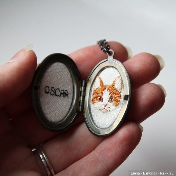 Удивительная мини вышивка собак и кошек Eira Teufel (фото 8)