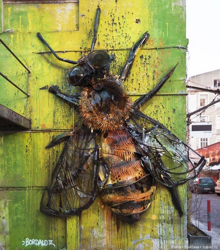 Скульптуры животных из разного хлама от Artur Bordalo