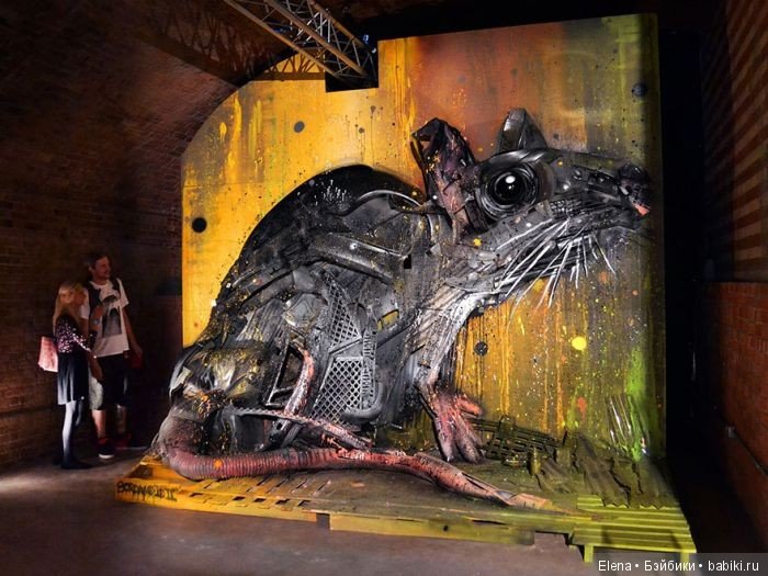 Скульптуры животных из разного хлама от Artur Bordalo