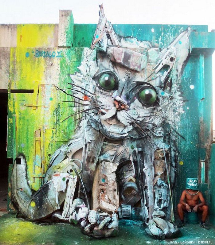 Скульптуры животных из разного хлама от Artur Bordalo