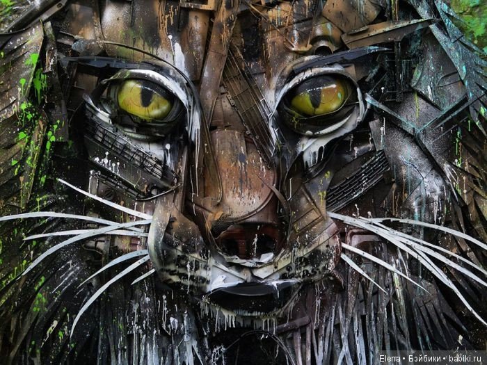Скульптуры животных из разного хлама от Artur Bordalo