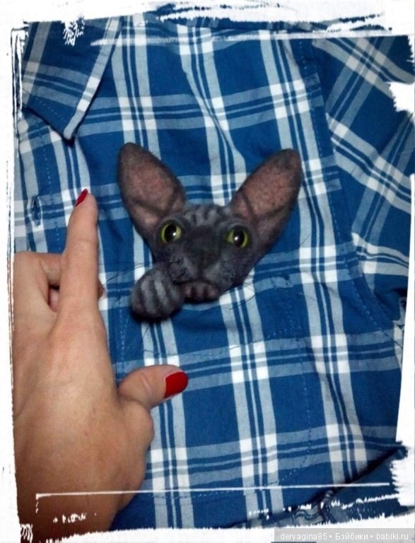 Сфинксоброшь — Валяные игрушки из шерсти: сухое валяние (фото 4)