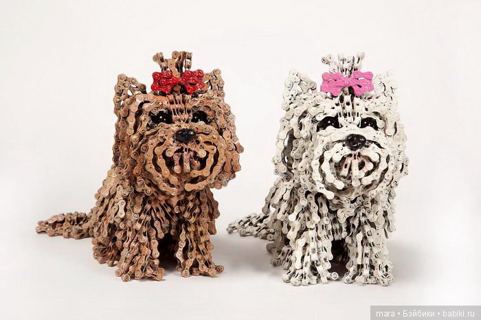 Собаки из велосипедных цепей от Nirit Levav (фото 3)