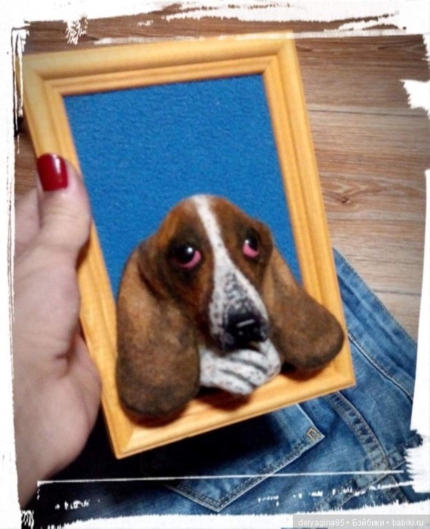 Брошь бассет хаунд — Валяные игрушки из шерсти: сухое валяние (фото 2)