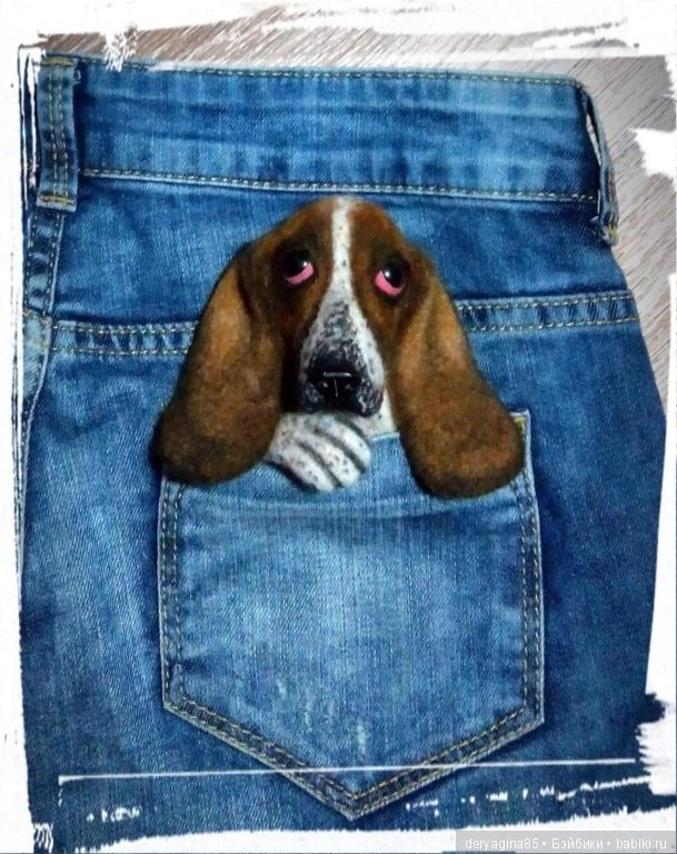Брошь бассет хаунд — Валяные игрушки из шерсти: сухое валяние
