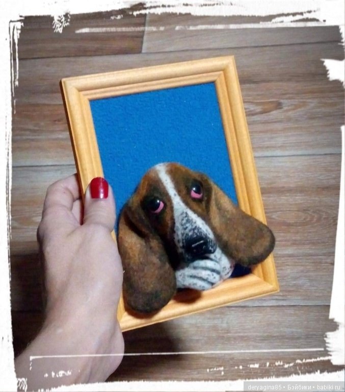 Брошь бассет хаунд — Валяные игрушки из шерсти: сухое валяние