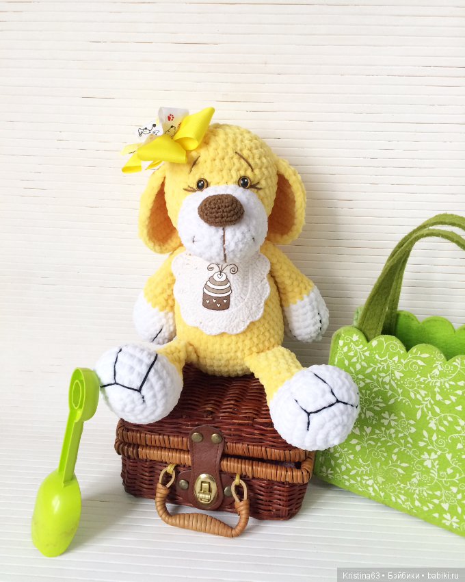 Мои игрушки из плюшевой пряжи