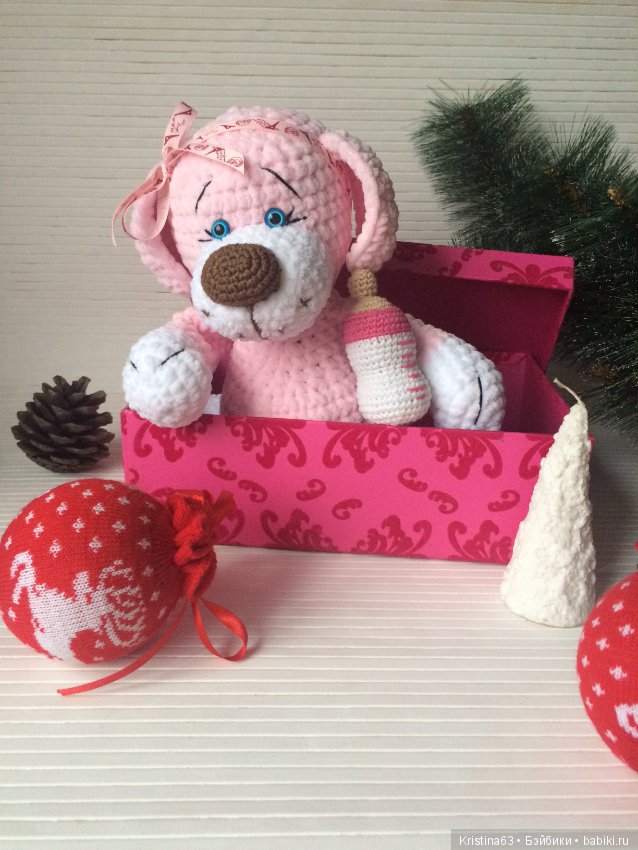 Мои игрушки из плюшевой пряжи