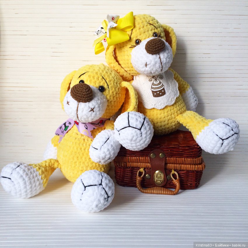 Мои игрушки из плюшевой пряжи