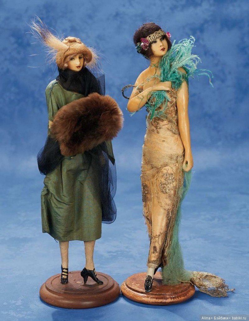 Восковые куклы, разработанные как иллюстрации изменений в моде начала XX века