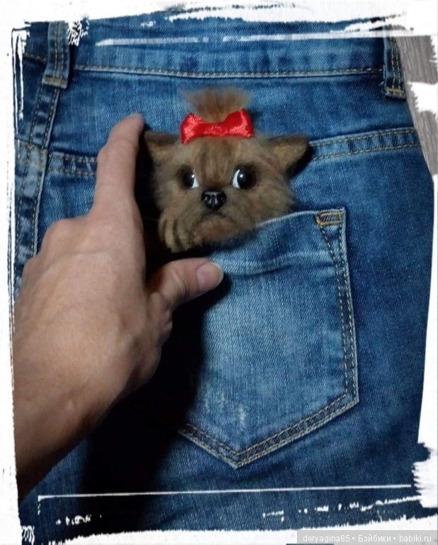 Йоркоброшь — Валяные игрушки из шерсти: сухое валяние (фото 9)