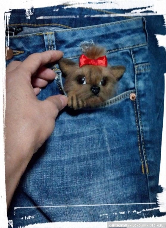 Йоркоброшь — Валяные игрушки из шерсти: сухое валяние (фото 6)