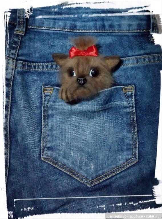 Йоркоброшь — Валяные игрушки из шерсти: сухое валяние (фото 10)