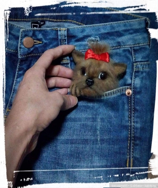 Йоркоброшь — Валяные игрушки из шерсти: сухое валяние (фото 5)