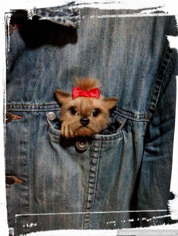 Йоркоброшь — Валяные игрушки из шерсти: сухое валяние (фото 4)