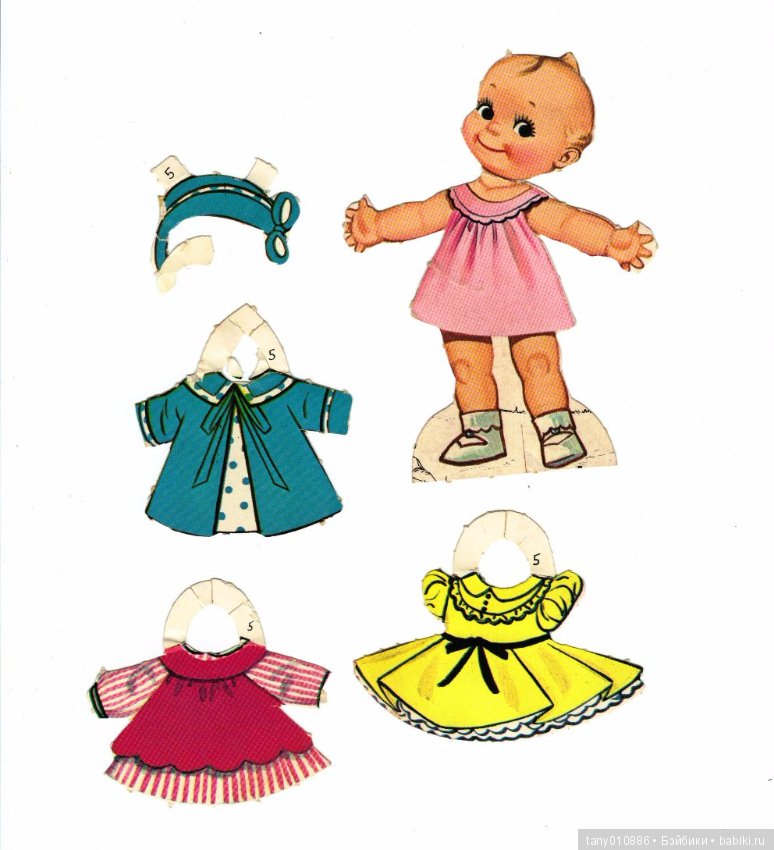 Одежда для кукол из бумаги