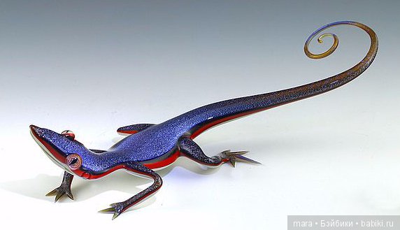 Скульптуры животных из разноцветного стекла стеклоклодува Scott Bisson
