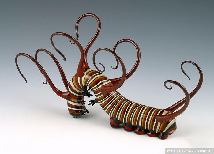 Скульптуры животных из разноцветного стекла стеклоклодува Scott Bisson (фото 9)