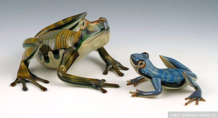 Скульптуры животных из разноцветного стекла стеклоклодува Scott Bisson