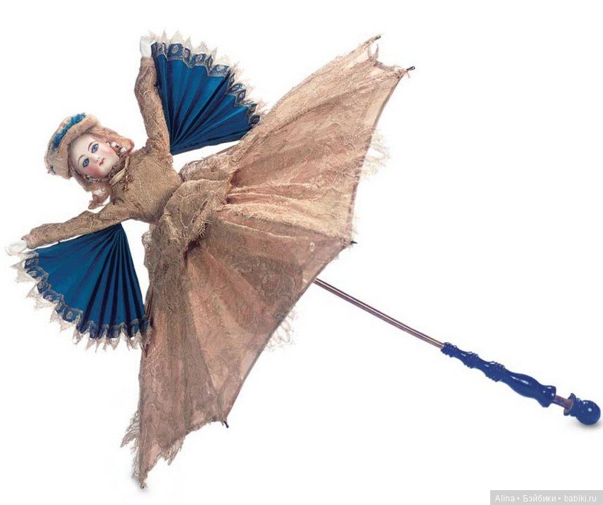 Куклы-зонтики — Антикварные игрушки и домики: елочные украшения (фото 3)